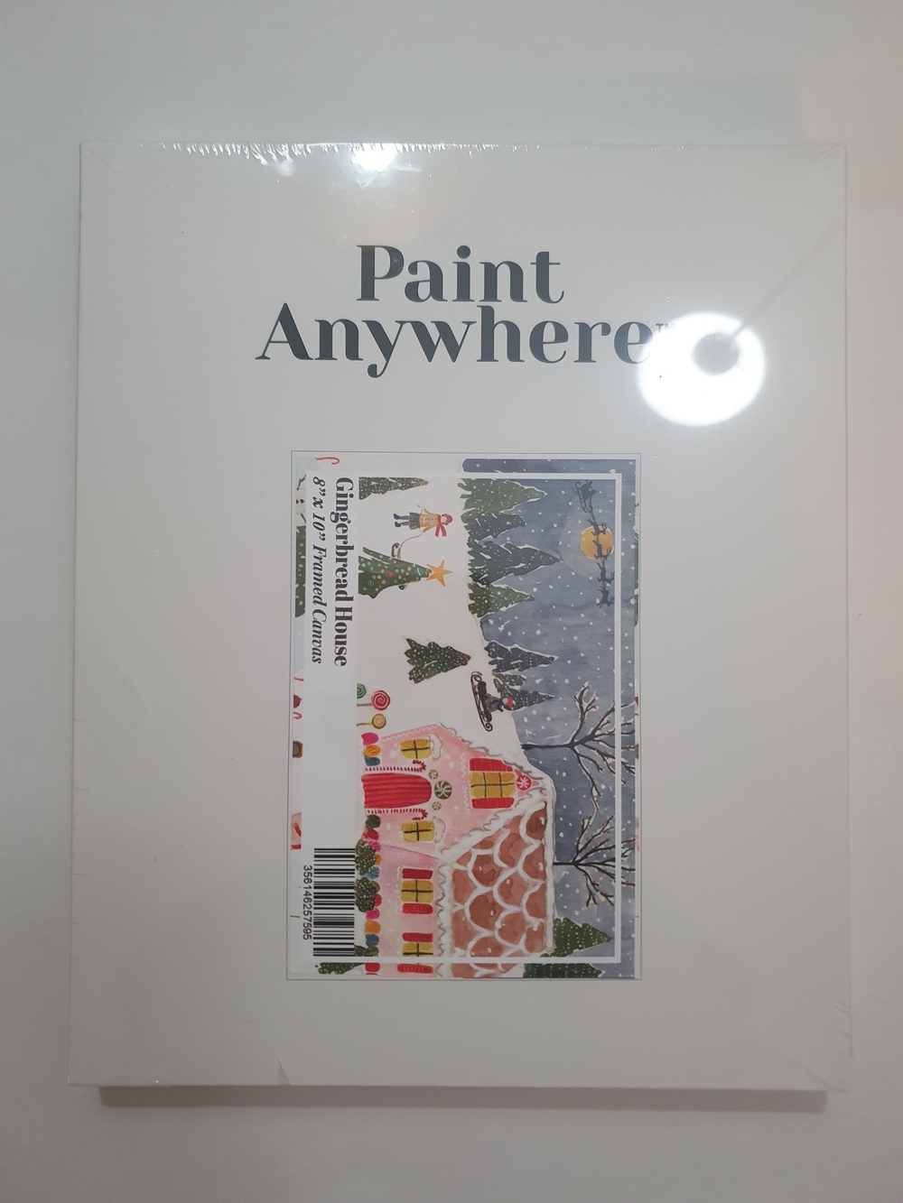 Paint Anywhere Gingerbread House Framed Canvas Paint Kit